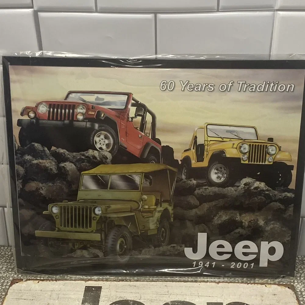 Jeep Signs Set Of 2 One New Sealed‎ Garage Man Cave Jeep Collectors Nice Signage